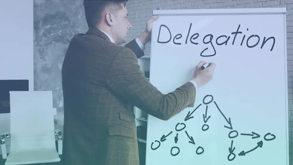 Leader mastering task delegation